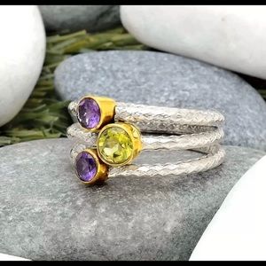 Beautiful Amethyst/Peridot Ring